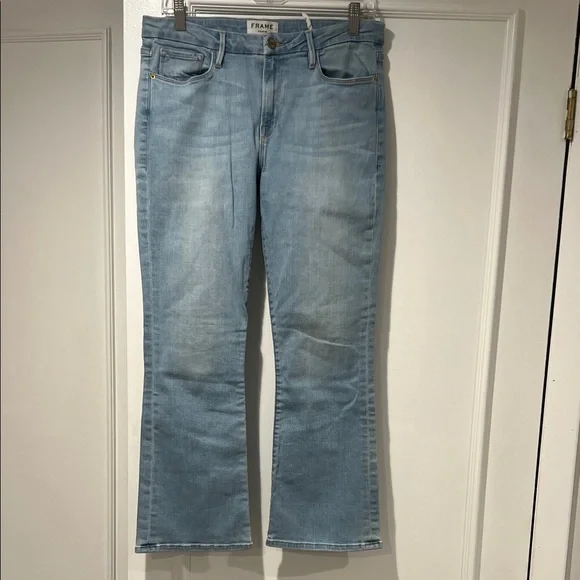Frame Denim Light Blue Wide Leg Jeans - Picture 4 of 13